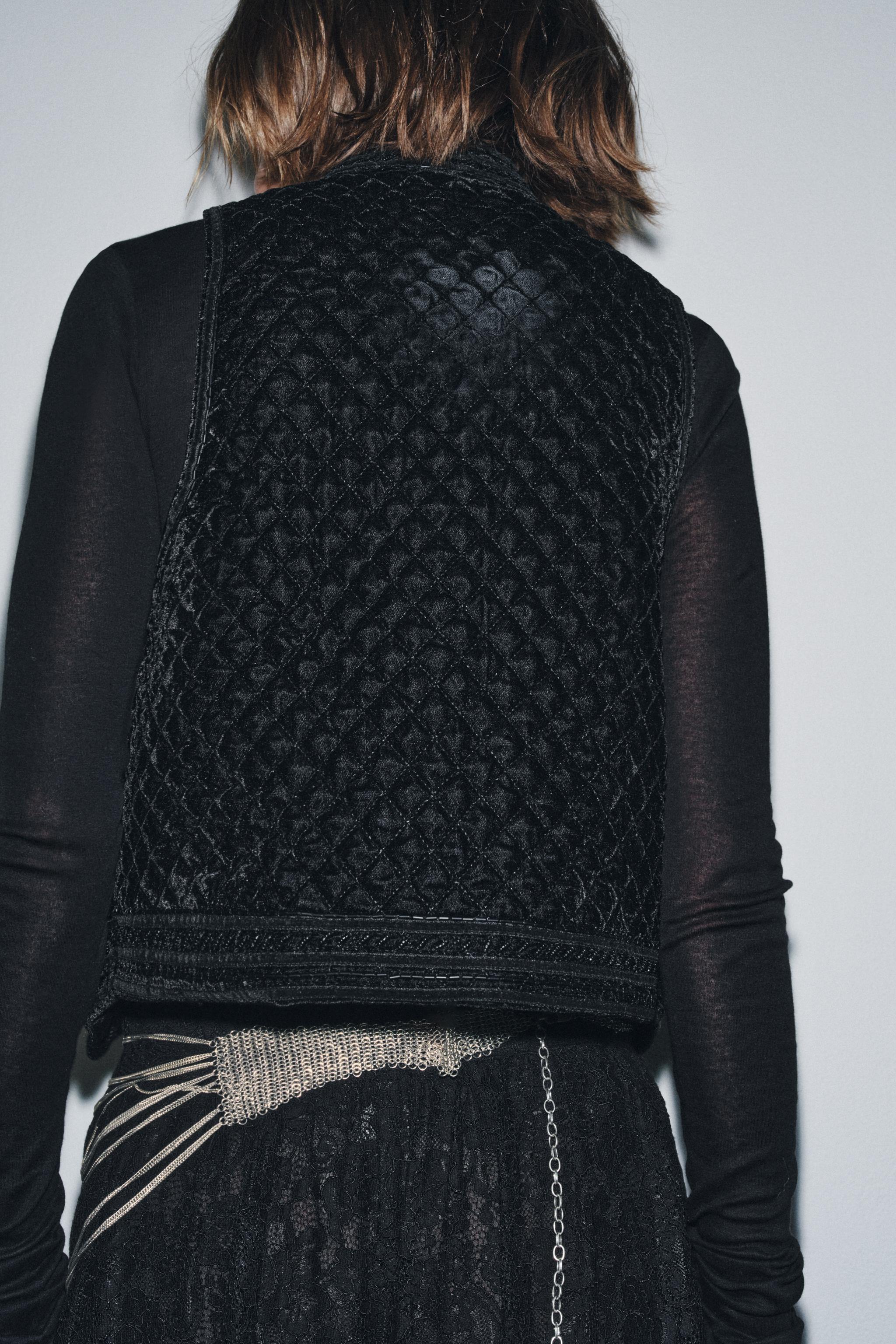 ZW COLLECTION LIMITED EDITION EMBROIDERED VELVET VEST